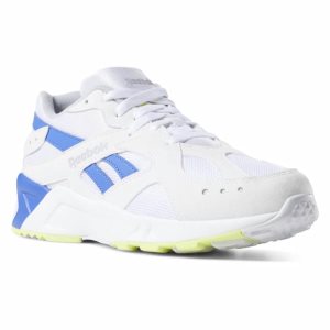 Adidasy Męskie Reebok Aztrek Białe/Szare/Głęboka Zielone PL 02SXHIV